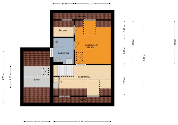 Floorplan - De Hosterd 35, 6582 CA Heumen